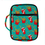 French Fries And Cola Pattern Print Front Pocket Bible Bag
