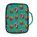 French Fries And Cola Pattern Print Front Pocket Bible Bag