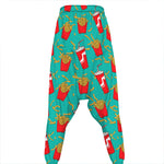 French Fries And Cola Pattern Print Hammer Pants