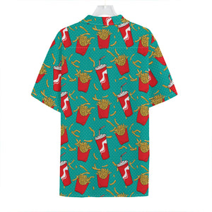 French Fries And Cola Pattern Print Hawaiian Shirt