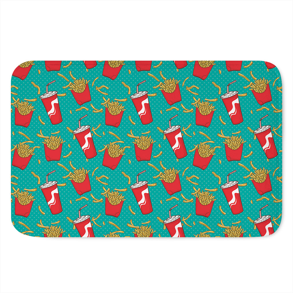 French Fries And Cola Pattern Print Indoor Door Mat