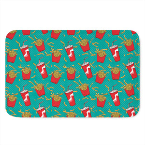 French Fries And Cola Pattern Print Indoor Door Mat