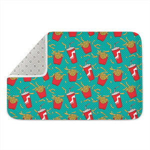 French Fries And Cola Pattern Print Indoor Door Mat