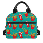 French Fries And Cola Pattern Print Insulated Lunch Bag