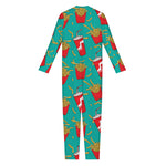 French Fries And Cola Pattern Print Jumpsuit