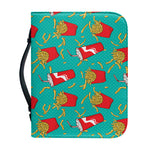 French Fries And Cola Pattern Print Leather Bible Cover