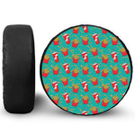 French Fries And Cola Pattern Print Leather Spare Tire Cover