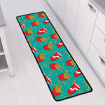 French Fries And Cola Pattern Print Long Kitchen Mat