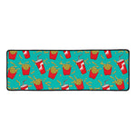 French Fries And Cola Pattern Print Long Kitchen Mat