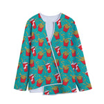 French Fries And Cola Pattern Print Long Sleeve Short Coat