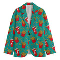 French Fries And Cola Pattern Print Men's Cotton Blazer