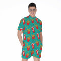 French Fries And Cola Pattern Print Men's Romper