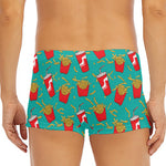 French Fries And Cola Pattern Print Men's Short Boxer Briefs