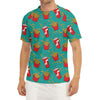 French Fries And Cola Pattern Print Men's Short Sleeve Rash Guard