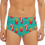 French Fries And Cola Pattern Print Men's Triangle Swim Briefs