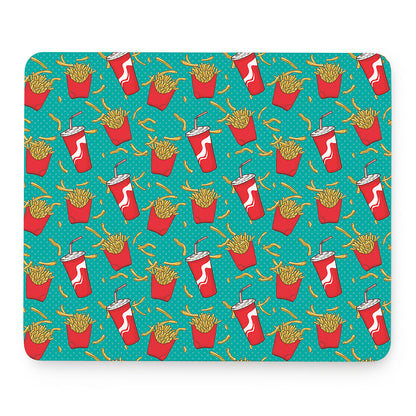 French Fries And Cola Pattern Print Mouse Pad