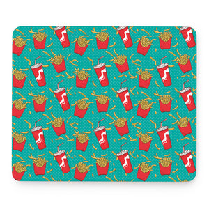 French Fries And Cola Pattern Print Mouse Pad