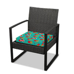 French Fries And Cola Pattern Print Outdoor Seat Cushion Cover