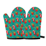 French Fries And Cola Pattern Print Oven Mitts