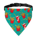 French Fries And Cola Pattern Print Over The Collar Dog Bandana