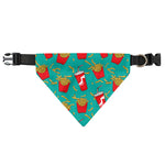 French Fries And Cola Pattern Print Over The Collar Dog Bandana