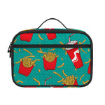 French Fries And Cola Pattern Print Portable Lunch Bag