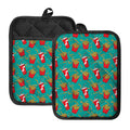 French Fries And Cola Pattern Print Pot Holders With Pocket