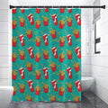 French Fries And Cola Pattern Print Premium Shower Curtain