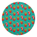 French Fries And Cola Pattern Print Round Blanket