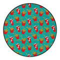 French Fries And Cola Pattern Print Round Floor Mat
