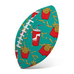 French Fries And Cola Pattern Print Rugby Ball
