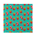 French Fries And Cola Pattern Print Silk Bandana