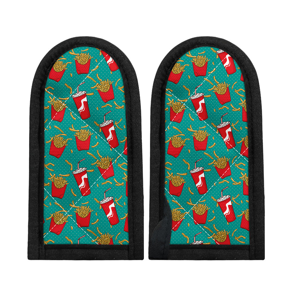 French Fries And Cola Pattern Print Skillet Handle Cover
