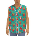 French Fries And Cola Pattern Print Sleeveless Baseball Jersey