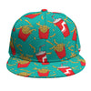 French Fries And Cola Pattern Print Snapback Cap