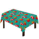 French Fries And Cola Pattern Print Tablecloth