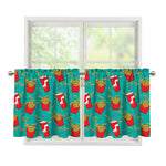 French Fries And Cola Pattern Print Tier Curtains
