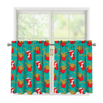 French Fries And Cola Pattern Print Tier Curtains