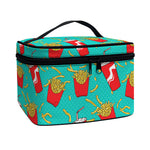 French Fries And Cola Pattern Print Travel Makeup Bag