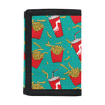 French Fries And Cola Pattern Print Trifold Wallet