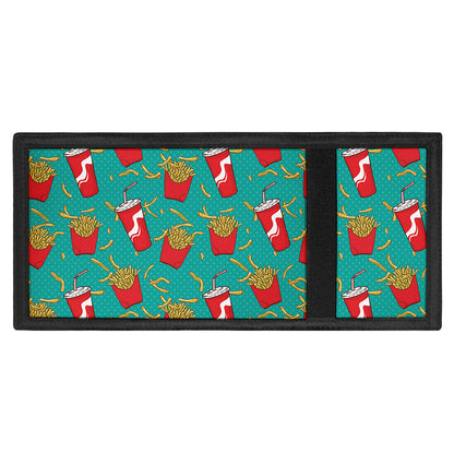 French Fries And Cola Pattern Print Trifold Wallet