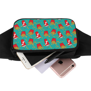 French Fries And Cola Pattern Print Waist Bag