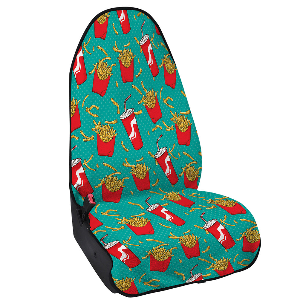 French Fries And Cola Pattern Print Waterproof Car Seat Cover