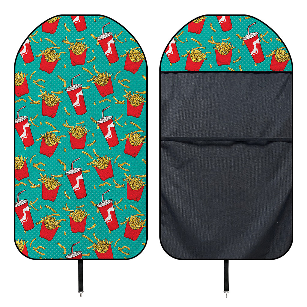 French Fries And Cola Pattern Print Waterproof Car Seat Cover