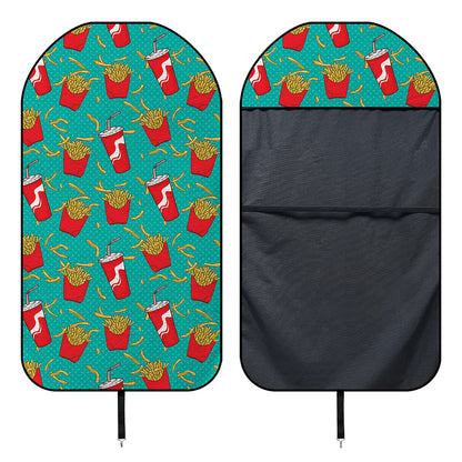 French Fries And Cola Pattern Print Waterproof Car Seat Cover