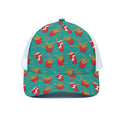 French Fries And Cola Pattern Print White Mesh Trucker Hat