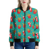 French Fries And Cola Pattern Print Women's Bomber Jacket