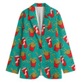 French Fries And Cola Pattern Print Women's Cotton Blazer
