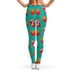 French Fries And Cola Pattern Print Women's Leggings