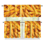 French Fries Print 3 Piece Kitchen Curtains